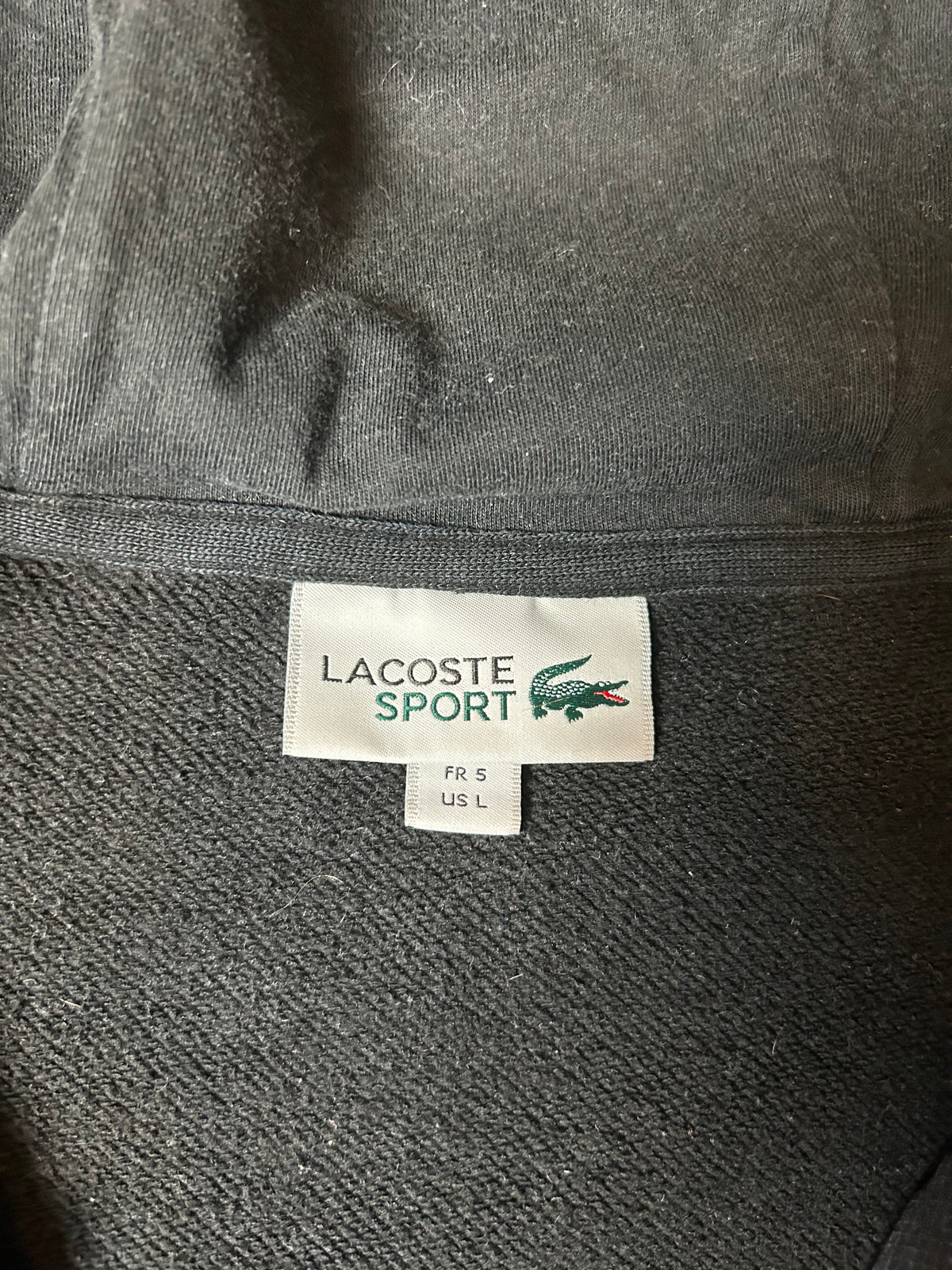 Lacoste Zipper schwarz (L)