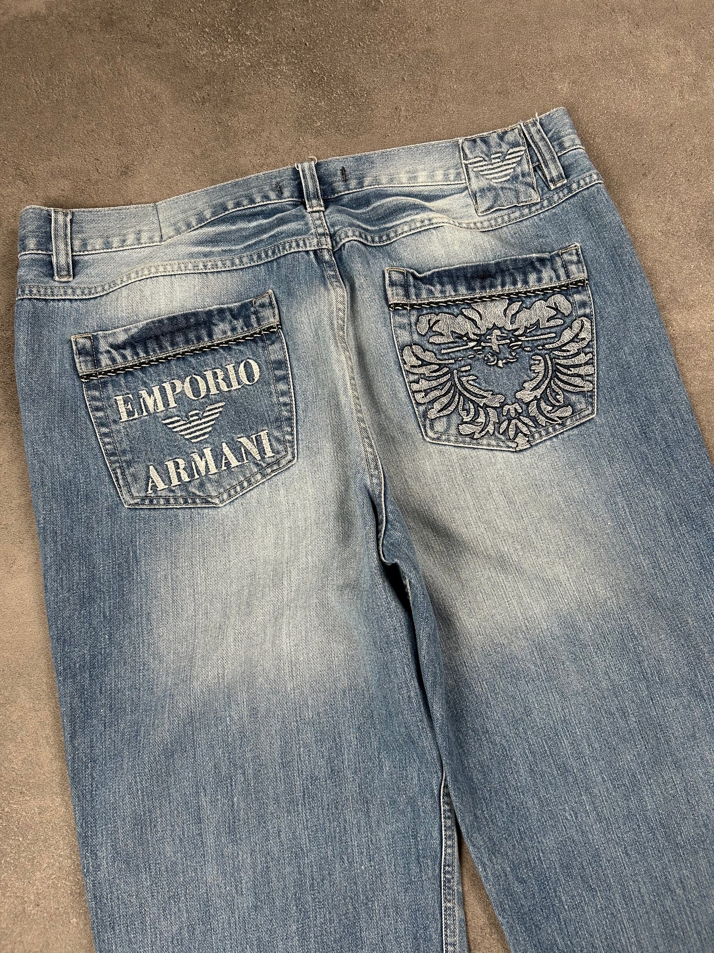 Armani Big Printed Baggy Jeans (Xl)