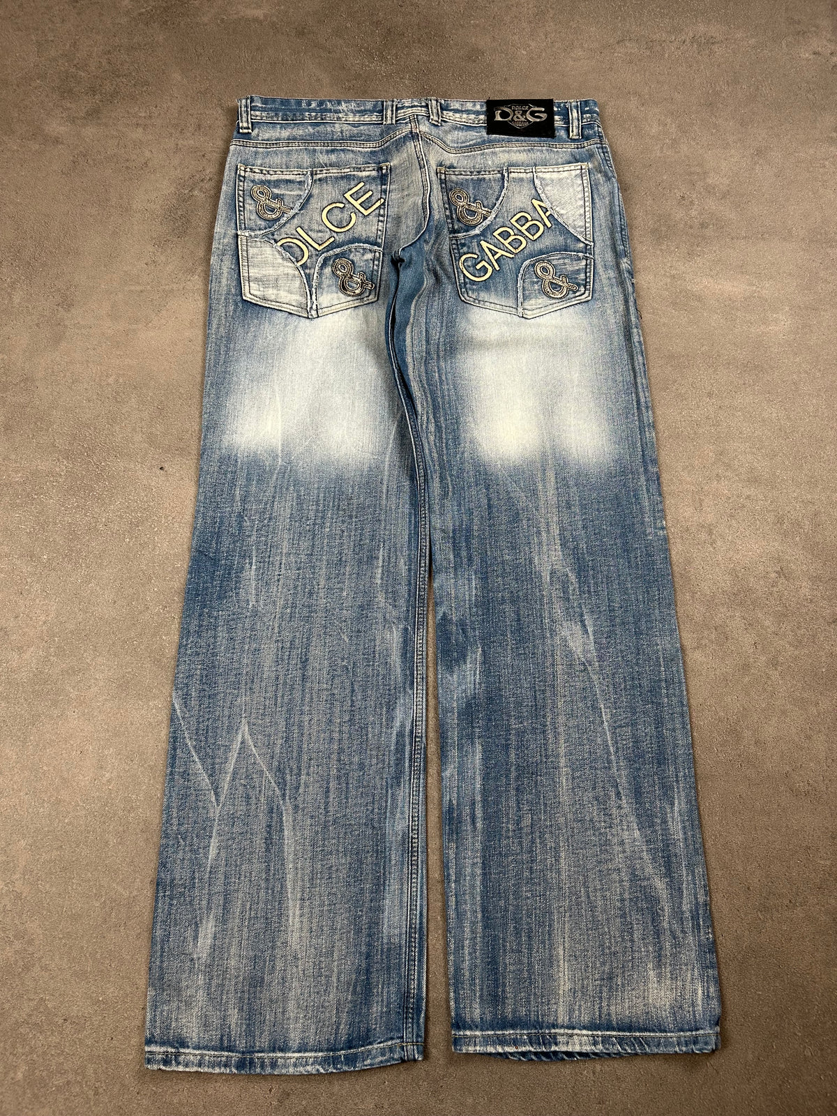 Dolce Gabanna Printed Baggy Jeans (XL)