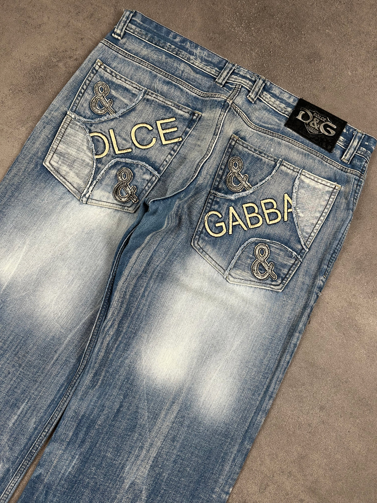 Dolce Gabanna Printed Baggy Jeans (XL)