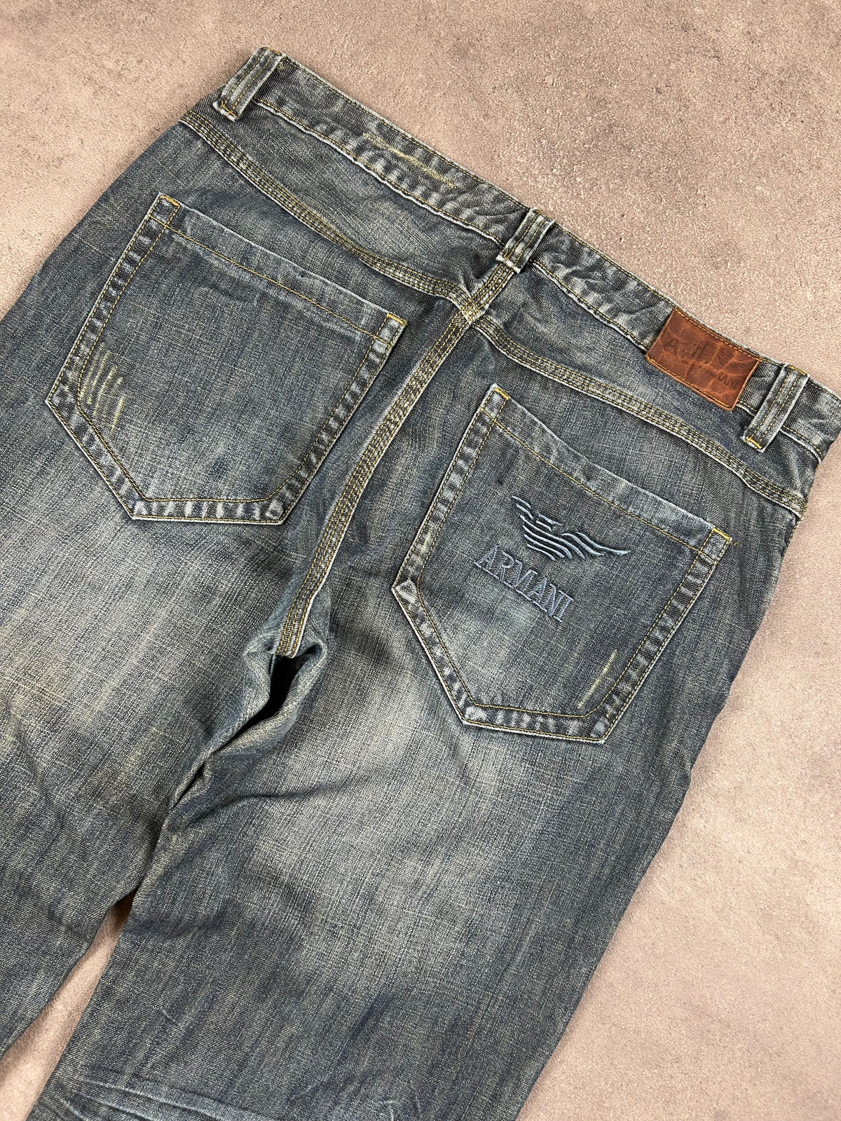 Armani Washed Baggy Jeans (XXL)