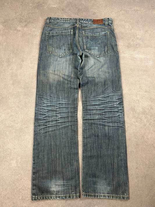 Armani Washed Baggy Jeans (XXL)