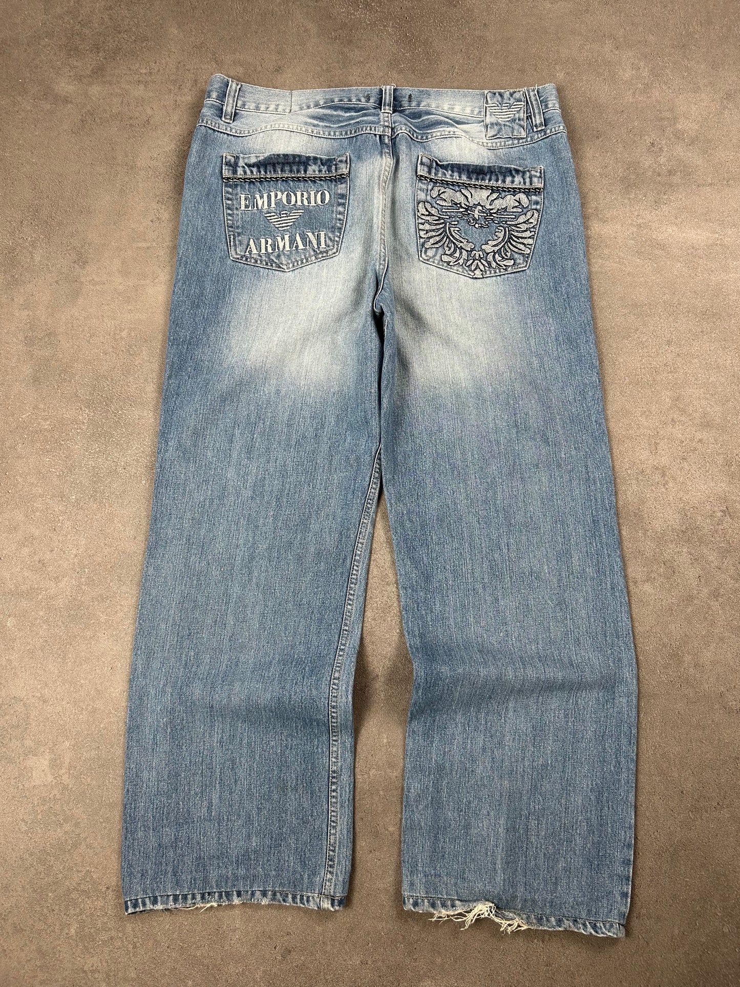 Armani Big Printed Baggy Jeans (Xl)